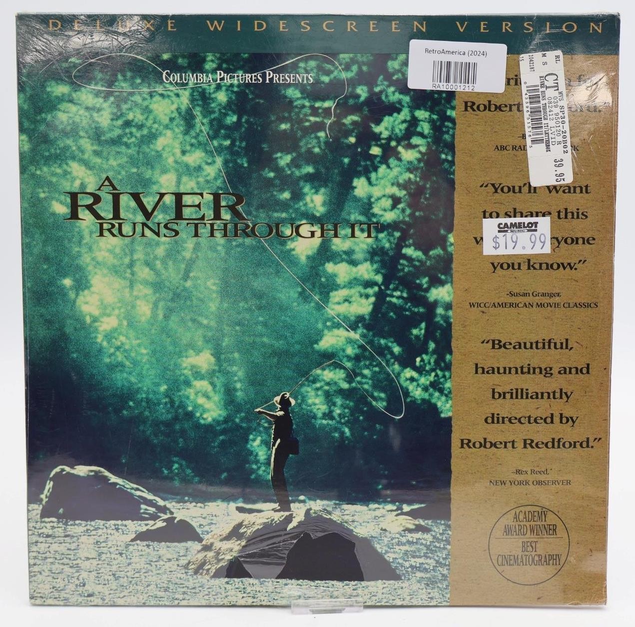 A River Runs Through It Laserdisc (2 Discs, Widescreen) NEW SEALED