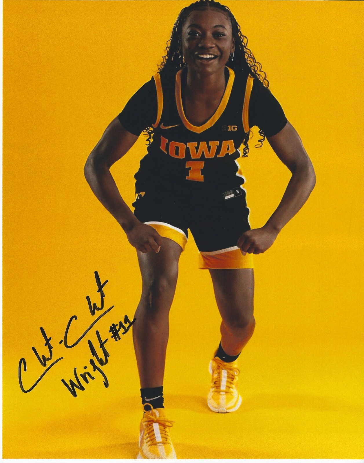CHAZADI WRIGHT Signed 8.5 x 11 Photo Signed REPRINT Basketball IOWA HAWKEYES
