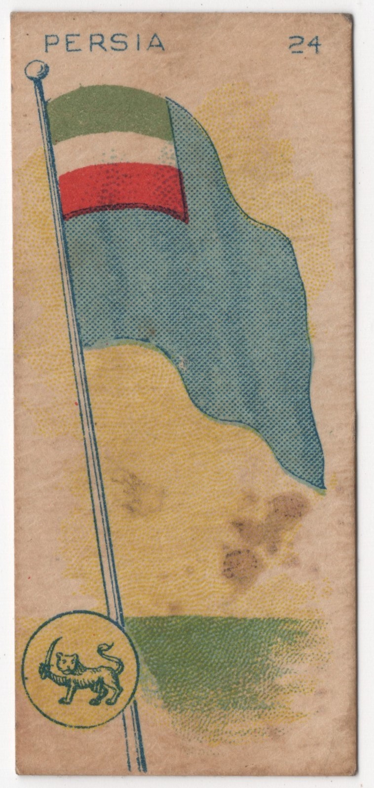 1920s Persia Flag Card Laurel Candy Co V154 Toronto Canada Card #24