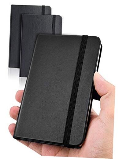  Pocket Notebook, Small Notebook, 2-Pack Total 320 Pages,3.7" x 2 Pack Black1