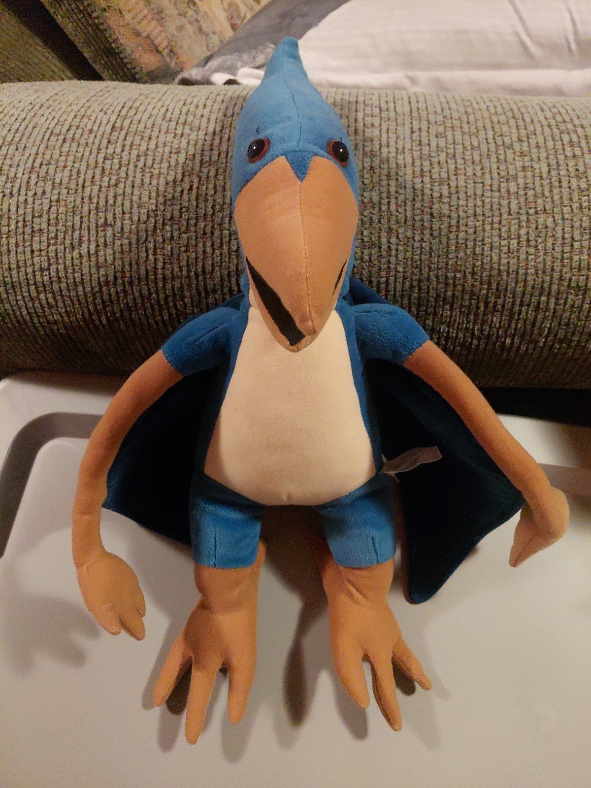 Build A Bear Workshop Blue & Tan Pterodactyl Dinosaur Plush Doll With Wings 