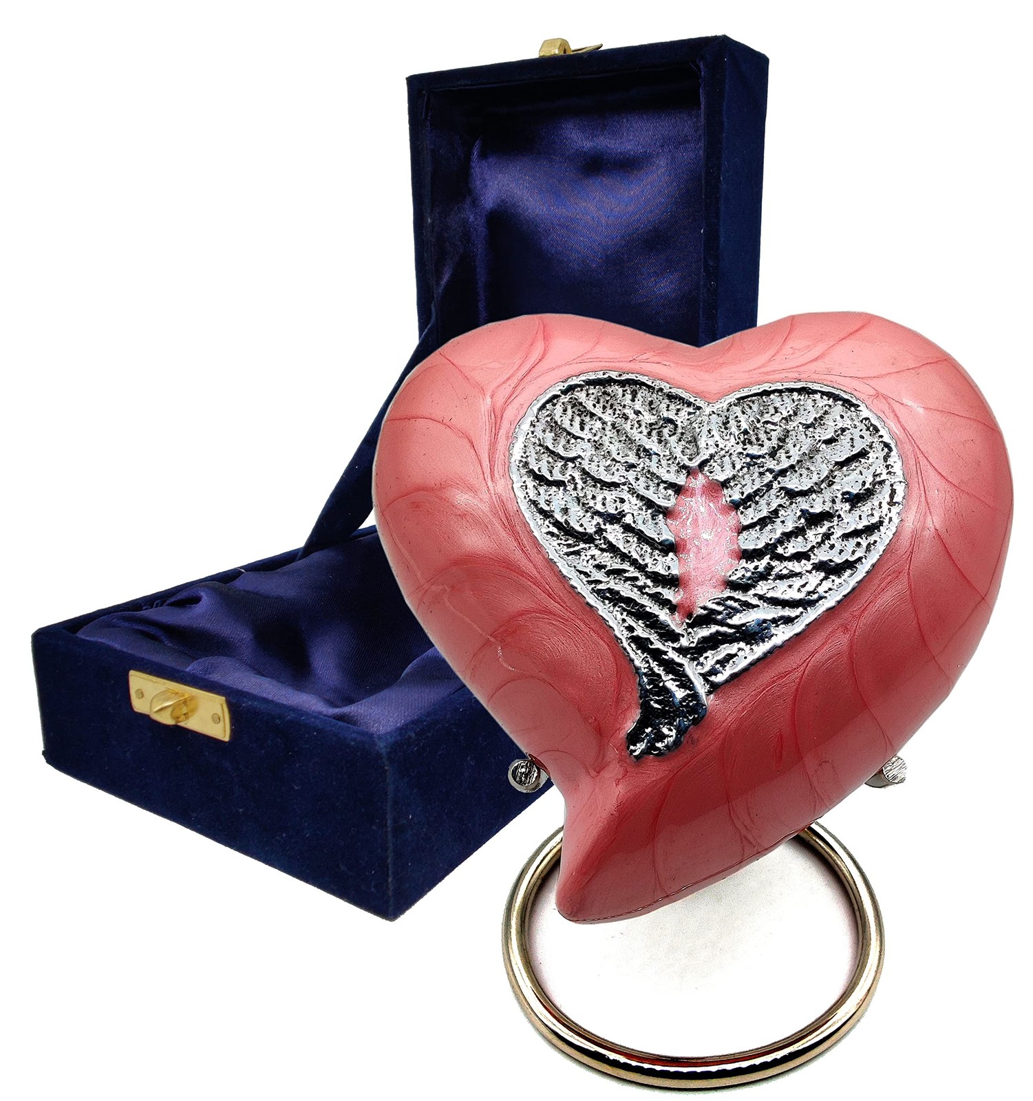 Angel Wings Heart Cremation Urn for Human Ashes Adult Funeral Decorative Urn ...