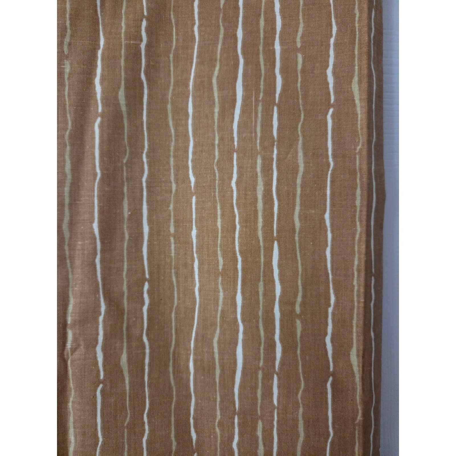 Vintage Debut Designs Fabric 3 Yards 44" Tan Beige Wavy Stripe Cotton New