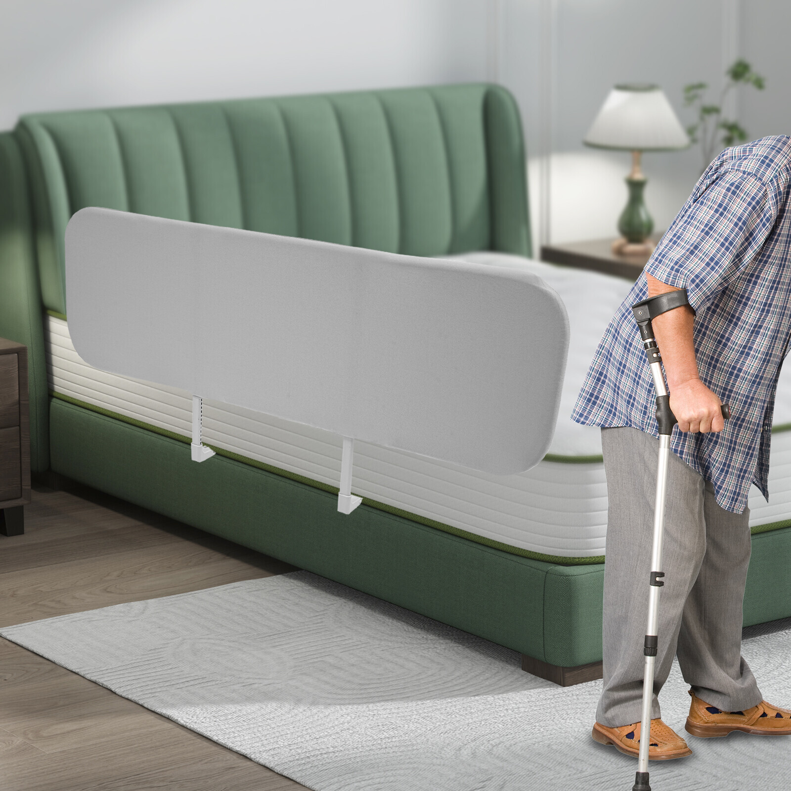 Modern Bed Rail Guard,Toddler Bed Rails, Foldable Bed Rail Guard, Wear-Resistant