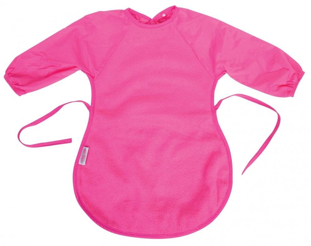 Silly Billyz Fleece Messy Eater Bib (Cerise/Cerise)