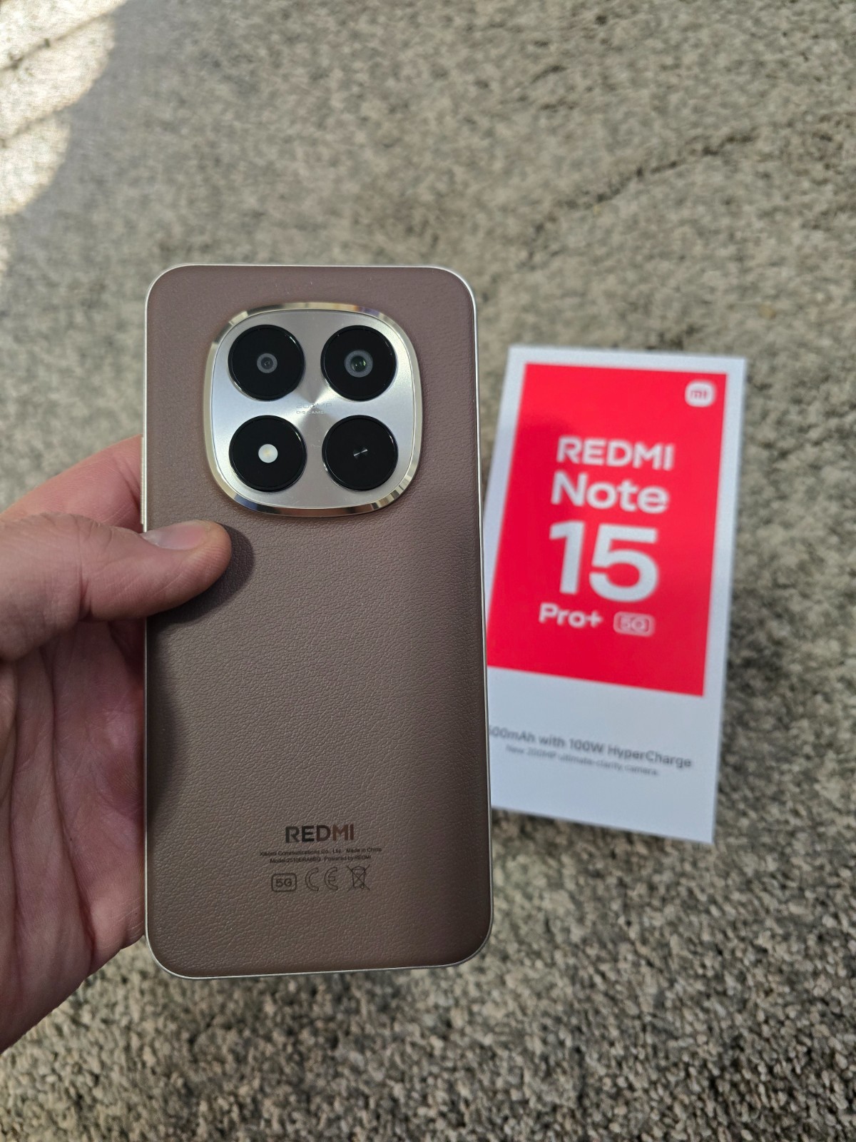 REDMI Note 15 Pro + 5G Mocha Brown 8GB RAM - 256GB Storage - open box - new