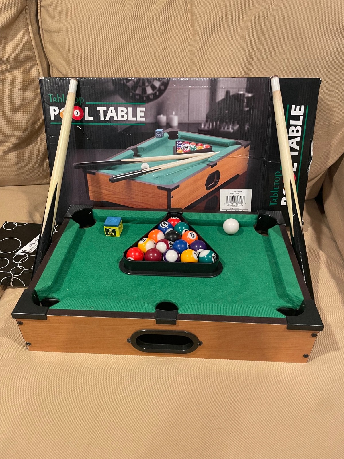 Pool Set Mini Game Tabletop Table Billiards Billiard Indoor Kids Portable Family