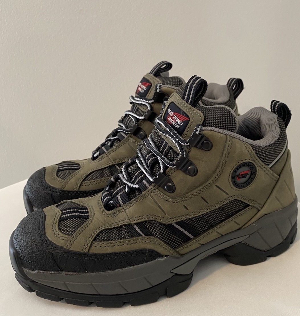 Red Wing Boys/ Youth Hiking Boots SZ 5 Green/Black Muscle Waterproof  Shoes