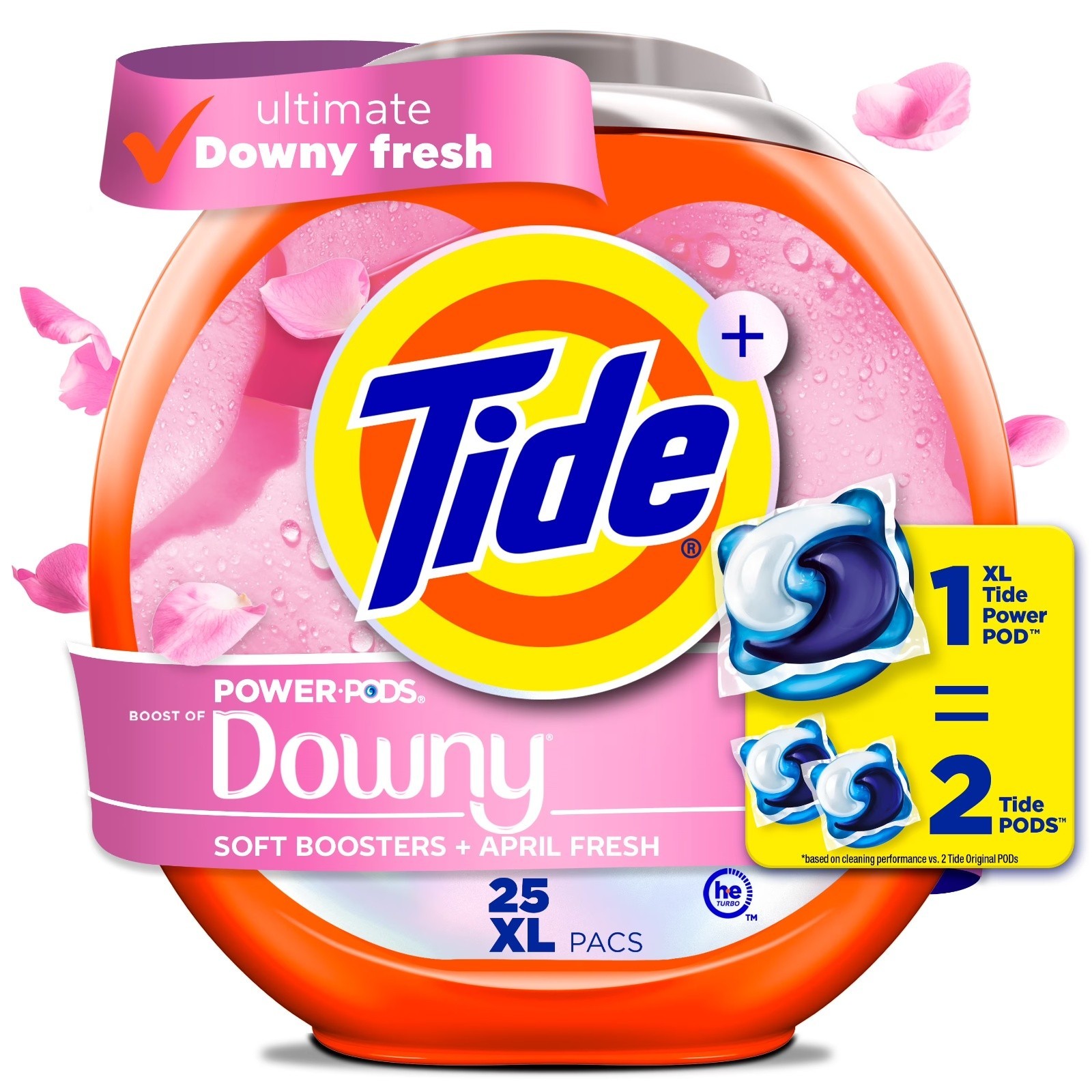 Tide Power PODS with Downy 32 Count - April Fresh Scent Laundry Detergent