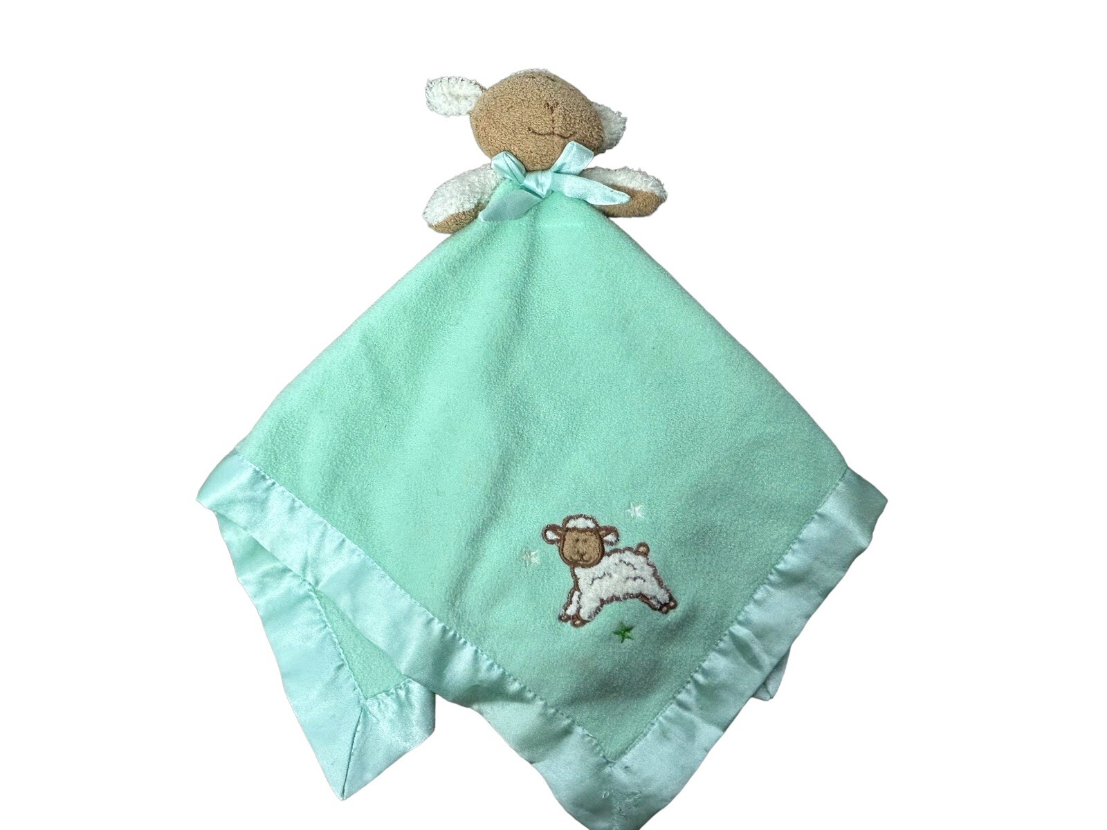Green Sheep Lamb Lovey Blanket And Beyond Doll security blanket