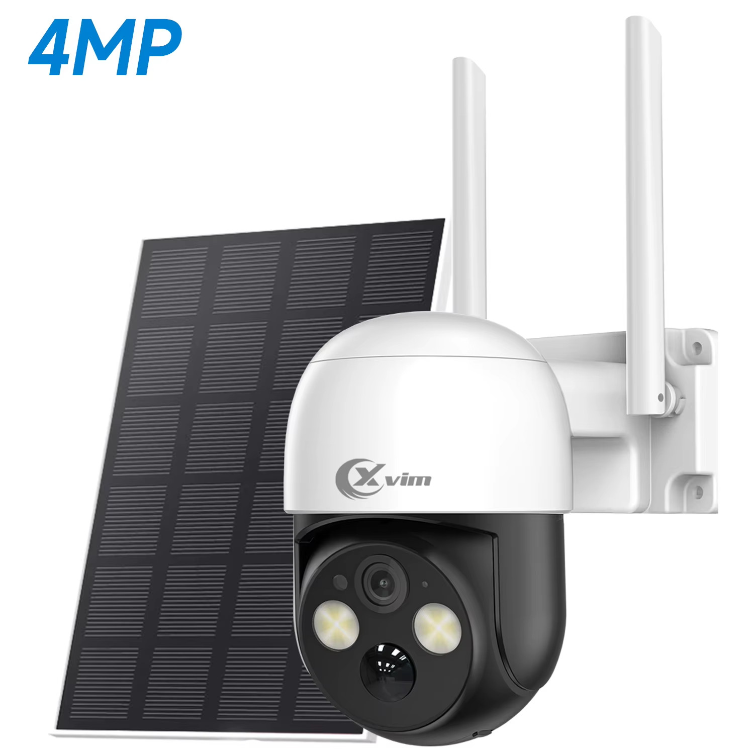 XVIM 4MP PTZ Wifi Wireless Outdoor Solar Camera Built-In Battery Video Surveilla