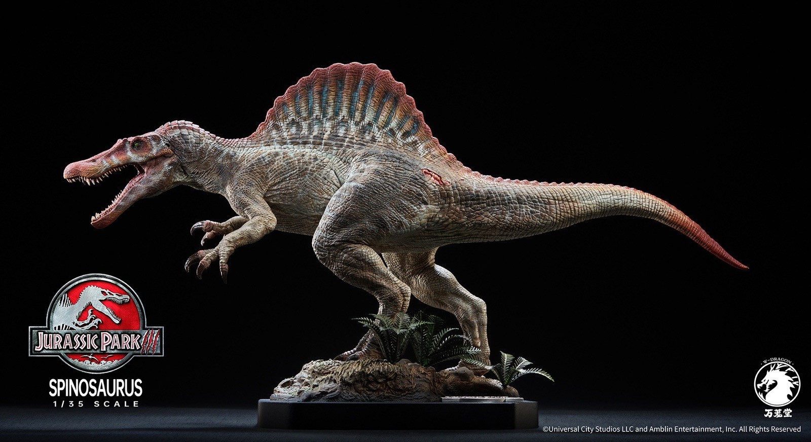W-Dragon Jurassic Park 3 Spinosaurus 1/35 Scale Resin Figure, Dinosaur Statue