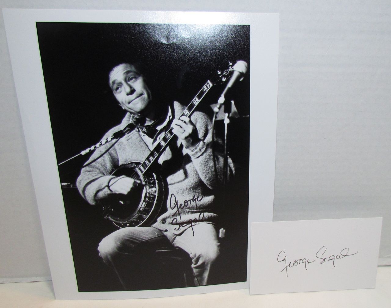 George Segal Autographed Photo & Index Card, Hot Rock, Ship of Fools