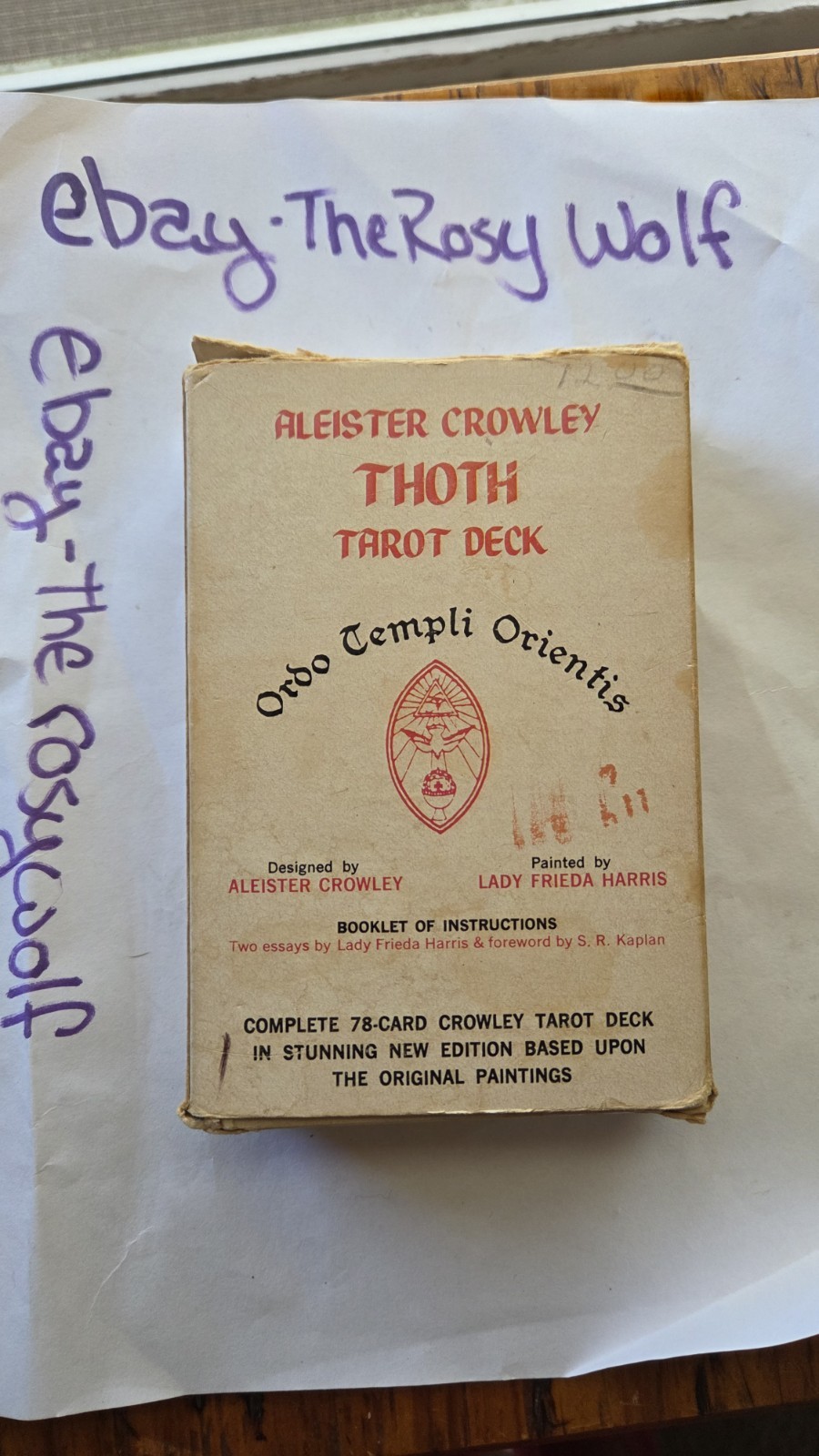 Aleister Crowley Complete Thoth Tarot Deck Cards 1969 READ DESCRIPTION SEE PICS