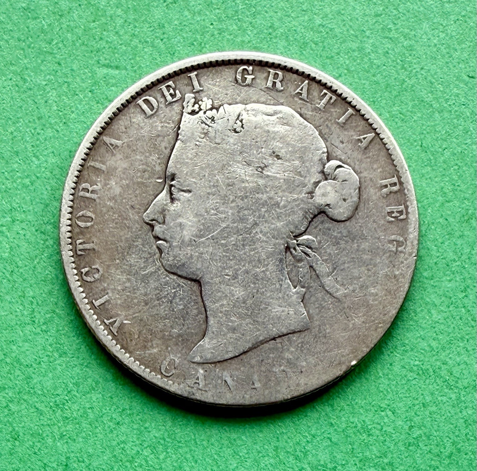 1870 Canada 50 Cents .925 Silver Coin