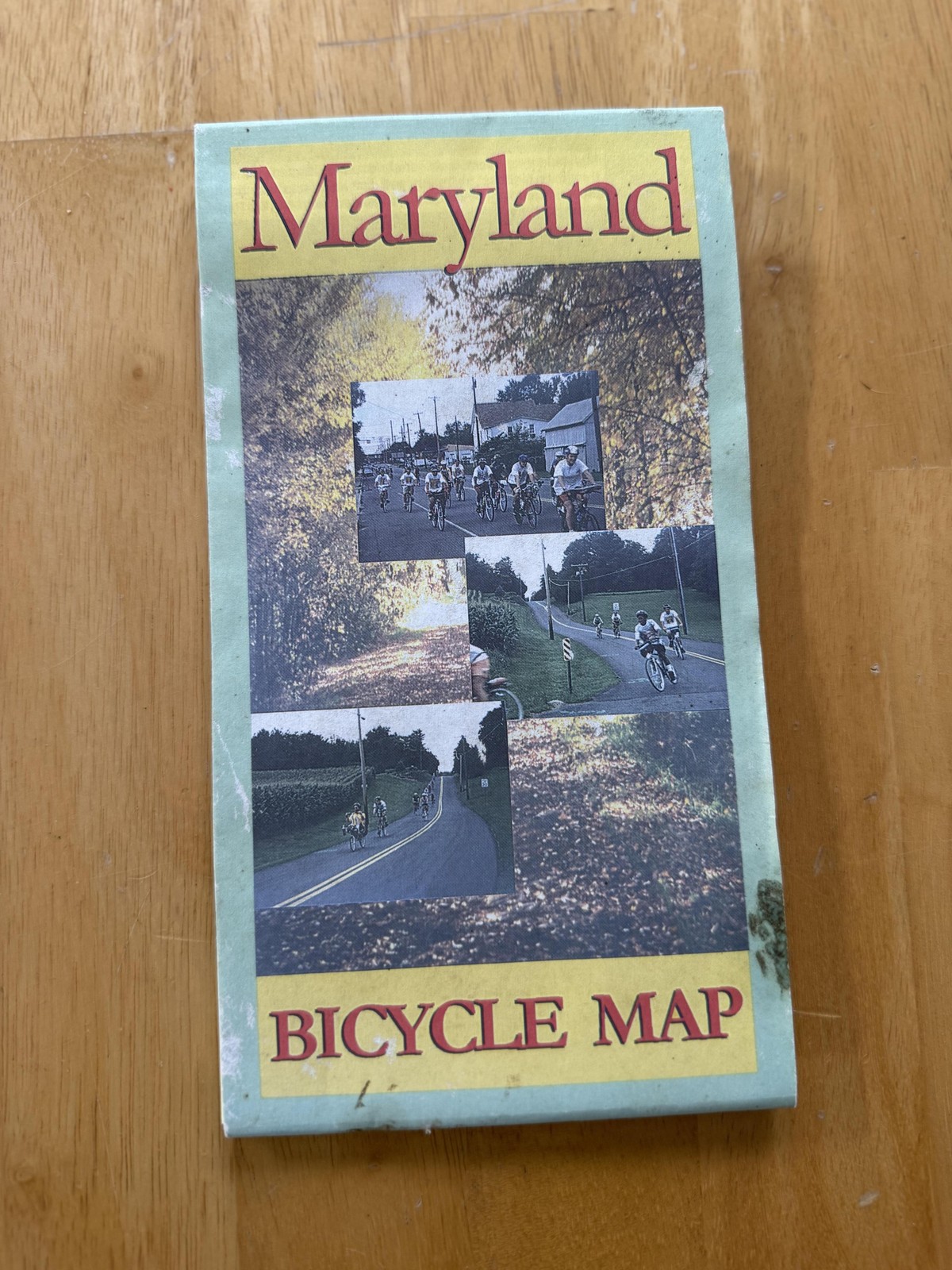 Vintage Maryland Bicycle Map Bike Maryland Trail Systems Brochure USA Folded