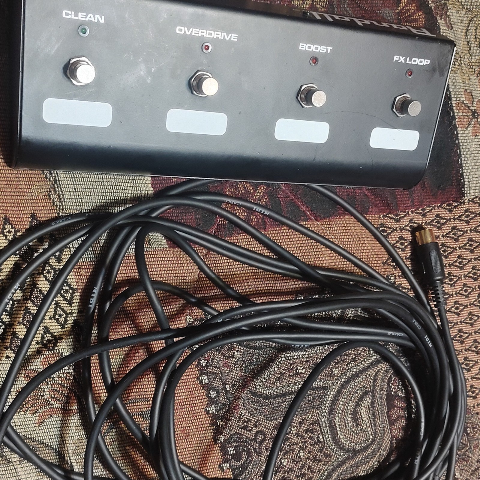 4-Button Guitar Amplifier Footswitch w/ Cable Clean Overdrive Boost FX Loop