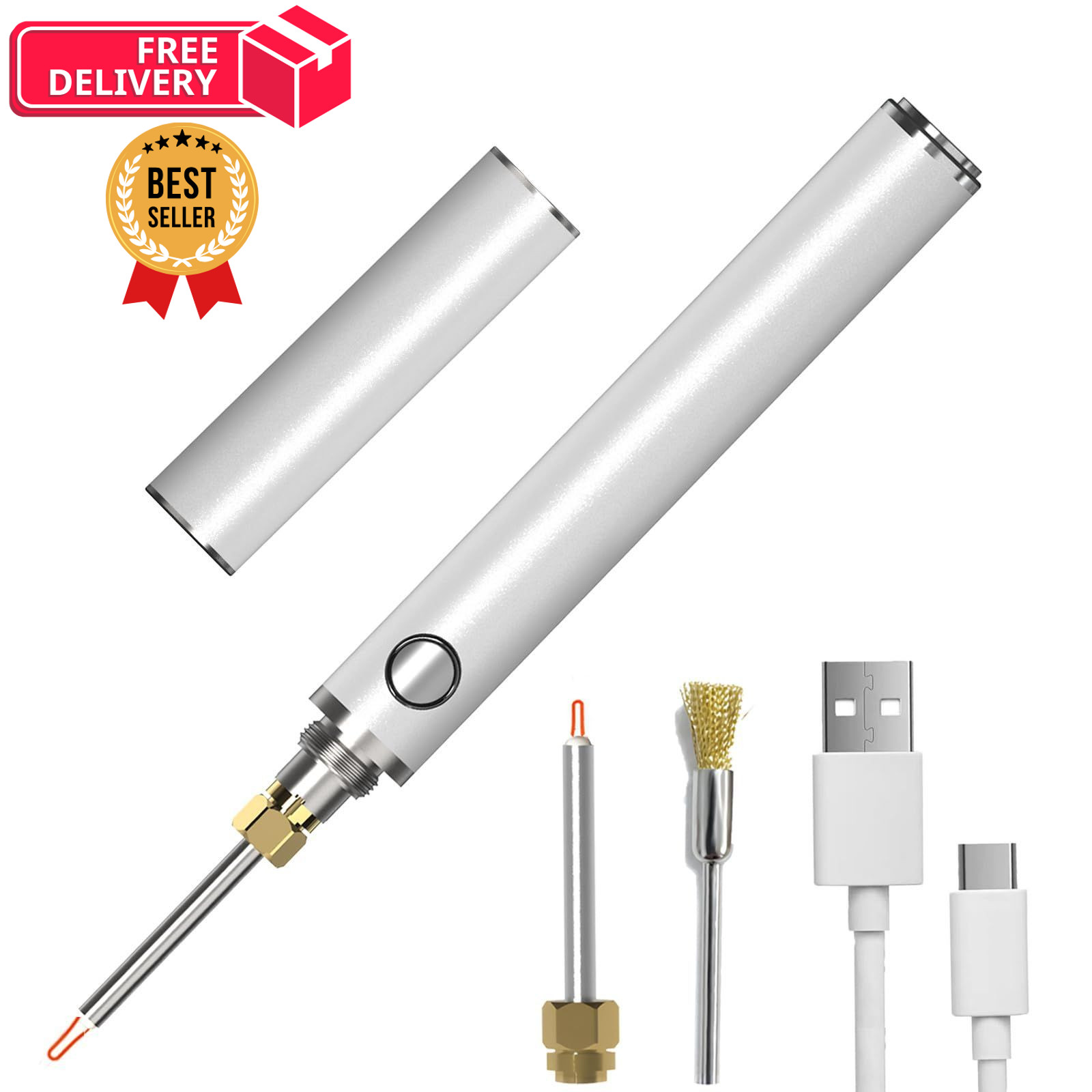 Upgraded USB Dual-Heating Thread Burner: Gordepy One-Touch Melt & 2 White 