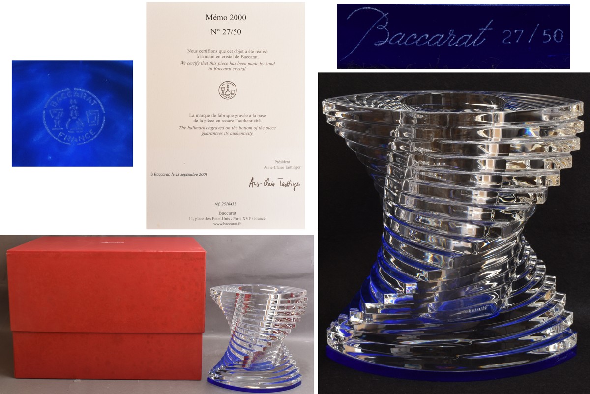 5253 Baccarat Crystal 50 Pieces Special Limited Edition 2000 Twist Snubbull No