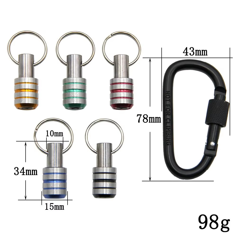 5Pc Color Keychain Quick Change Connecting Rod 1/4 Hexagonal Handle Screwdriver 