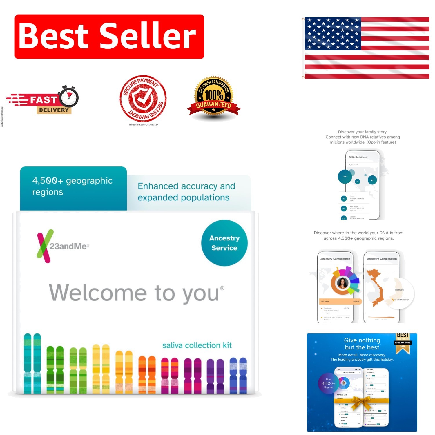 Discover Your Ancestral Roots with Our At-Home DNA  Kit - 4,500+ Regions