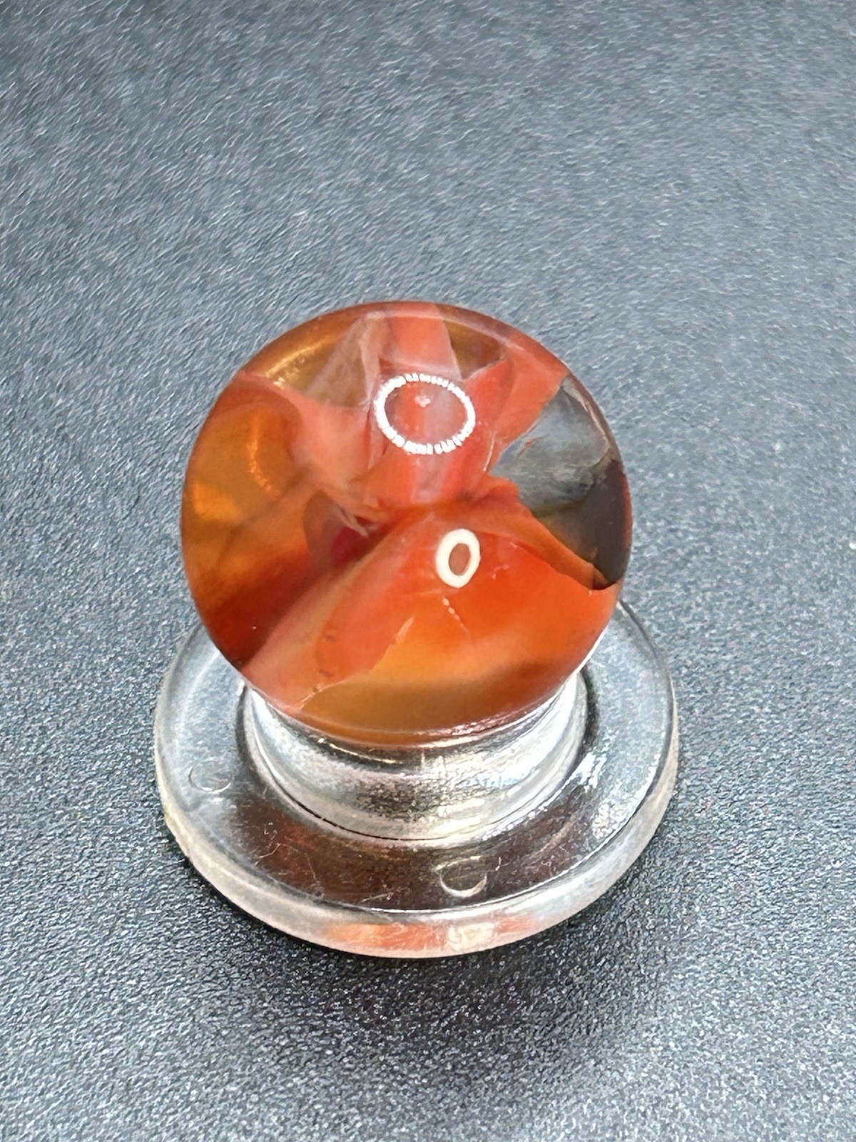 Vintage Marble King Vitro Hybrid  Caged/Finger  Cats Eye Marble 0.591”