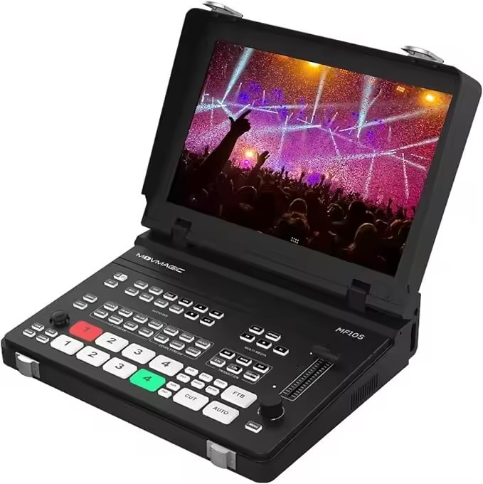 MOVMAGIC MF10S 10.1" 4K 5-CH SDI/HDMI Video Switcher Mixer Live Stream Station