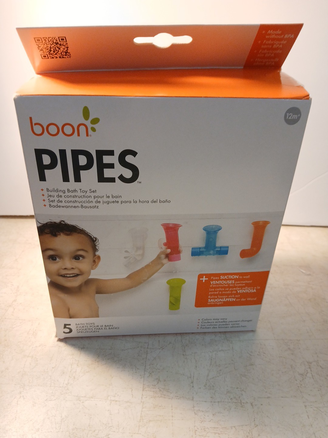 Boon Pipes Building Bath Child Kid Toddler Toy Set of 5  New In Box