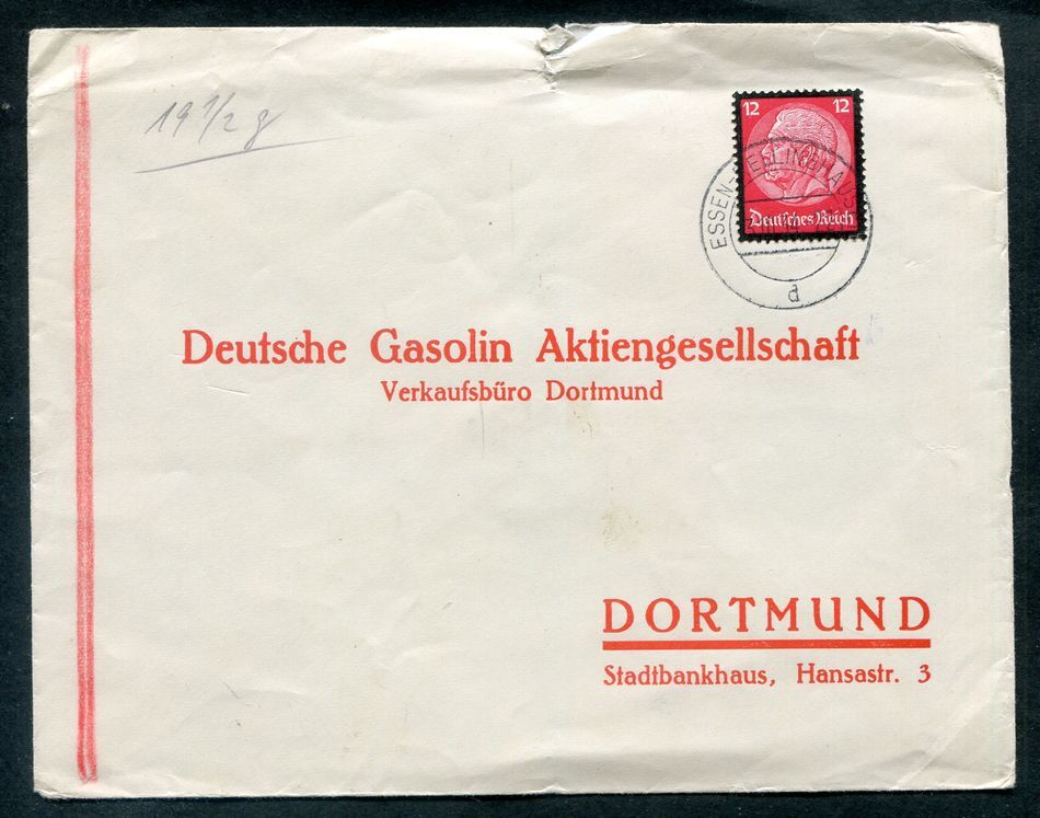 Zeppelin/Airmail 1934 Envelope By Dr.Roeser An Gasoline (AA5150