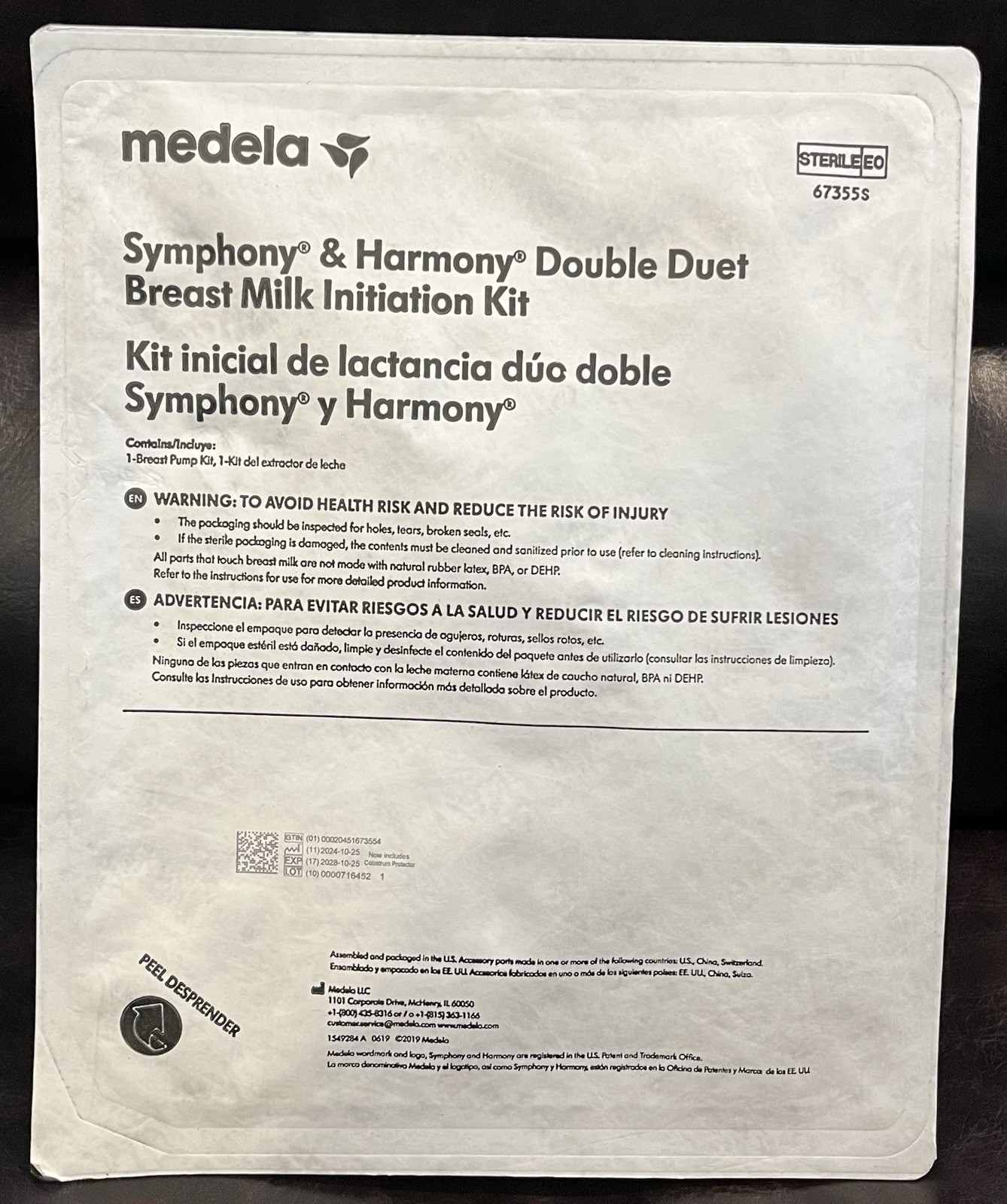 Medela Double Duet Breast Milk Initiation Kit Symphony Harmony Sterile - 67355S