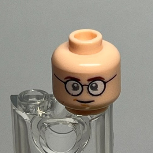 NEW Lego Male Boy Light FLESH MINIFIG HEAD - Egon Spengler w/Glasses Smile