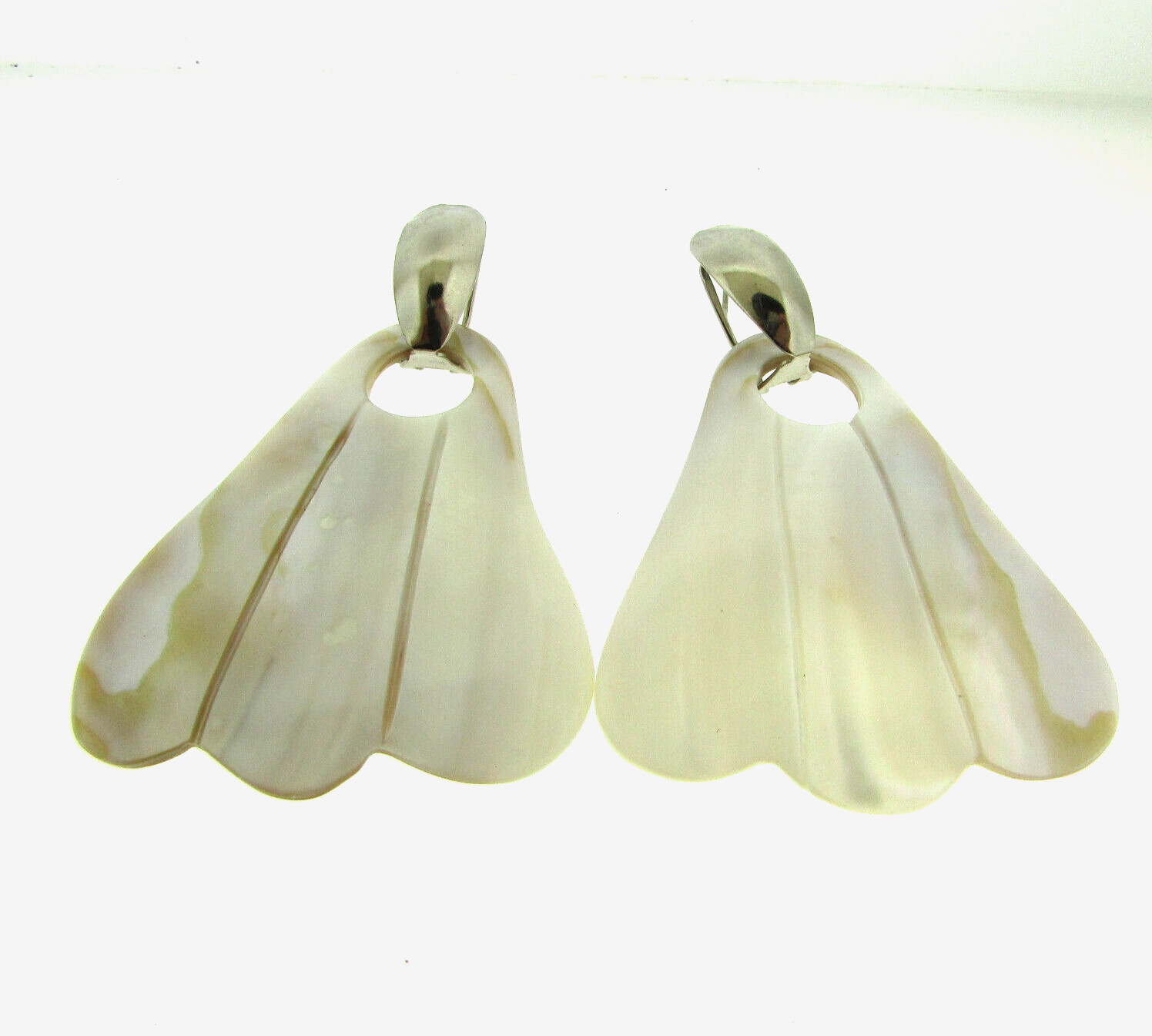 Vintage Sea Shell Earrings XL 2*3 inch