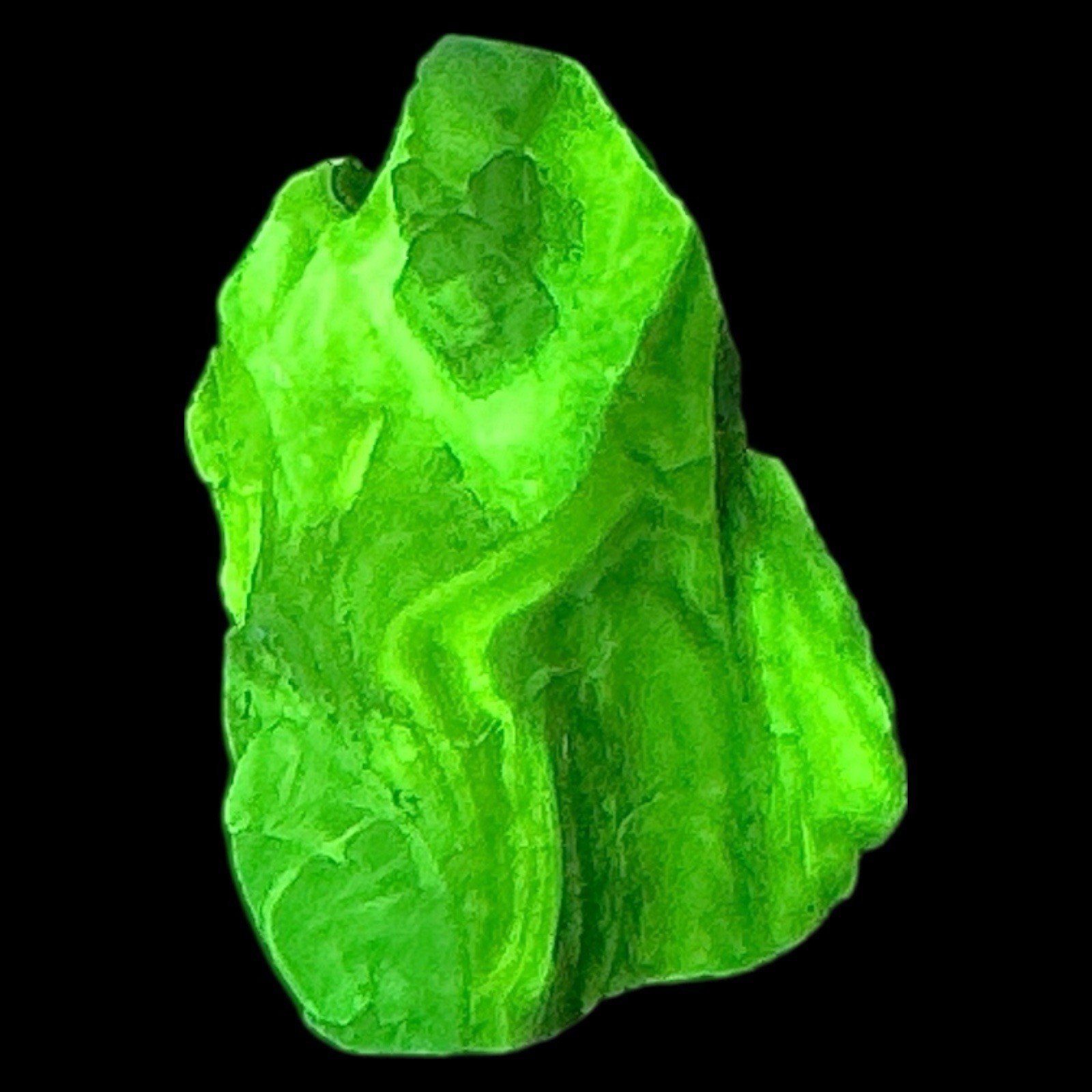 Blue Green Amber White Layer Art Glass Cullet Glowing Uranium Manganese  #6GM39