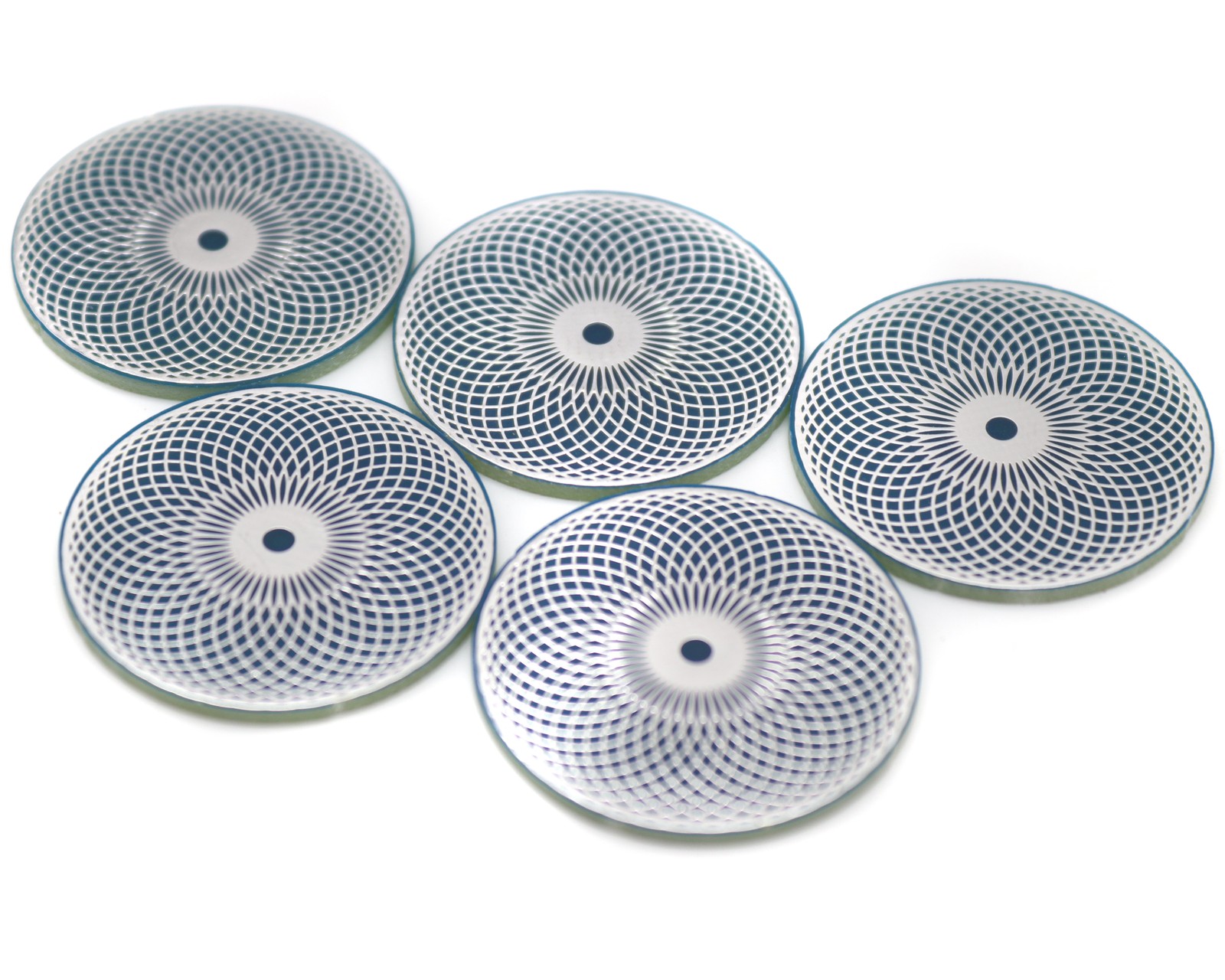 Sacred geometry Torus Mandala for orgone pyramids, set of 5