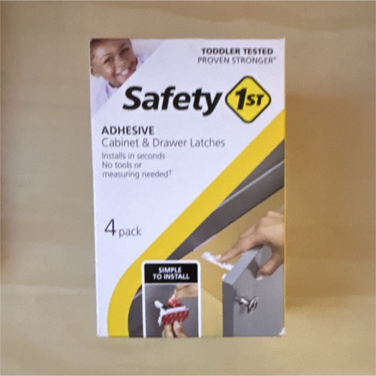 Safety 1st Adhesive Cabinet & Drawer Latches Child Safety 4 Pack Model HS310