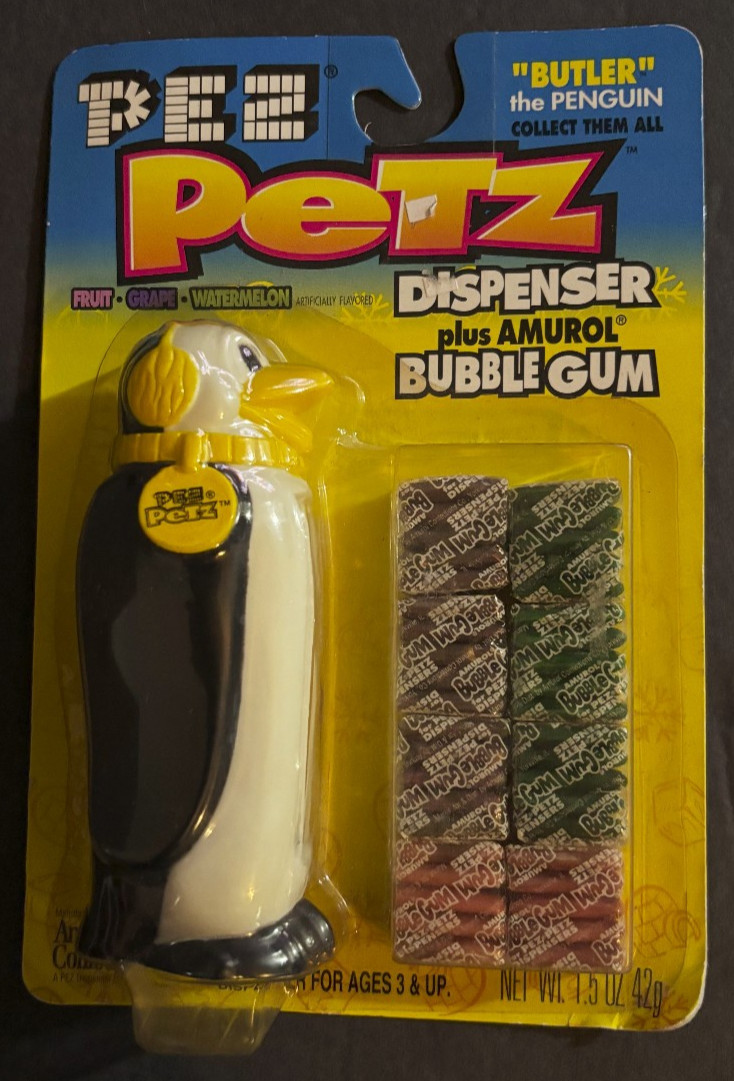 Vintage PEZ PETZ Candy Dispenser Butler the Penguin NEW