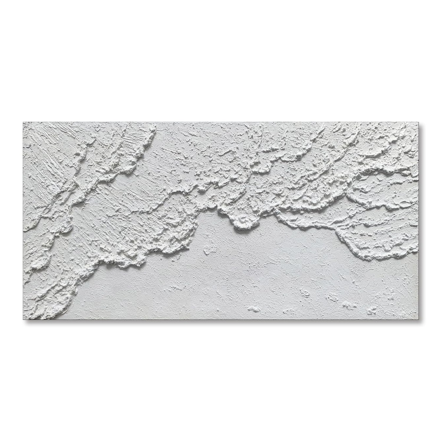 White Textured Wall Art Handmade Contemporary Modern Oil Painting On Canvas O...