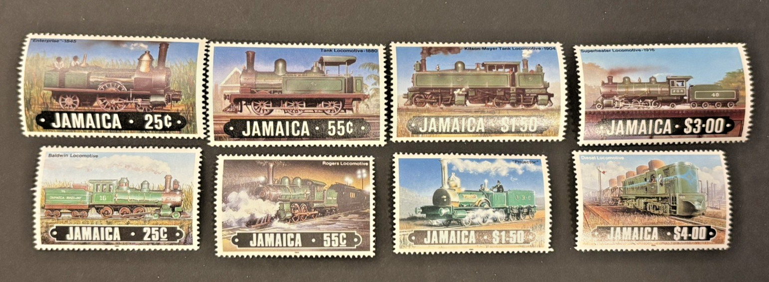 Jamaica: 1984  Railway Locomotives, Series 1 & 2 , MNH sets