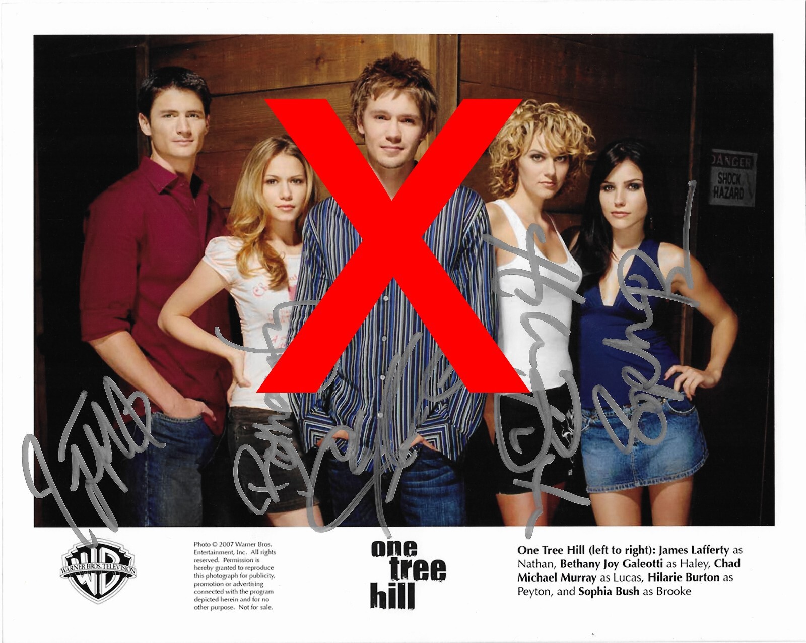 One Tree Hill ~ Core 5 Cast ~ Autographed - 8x10 Photo RP