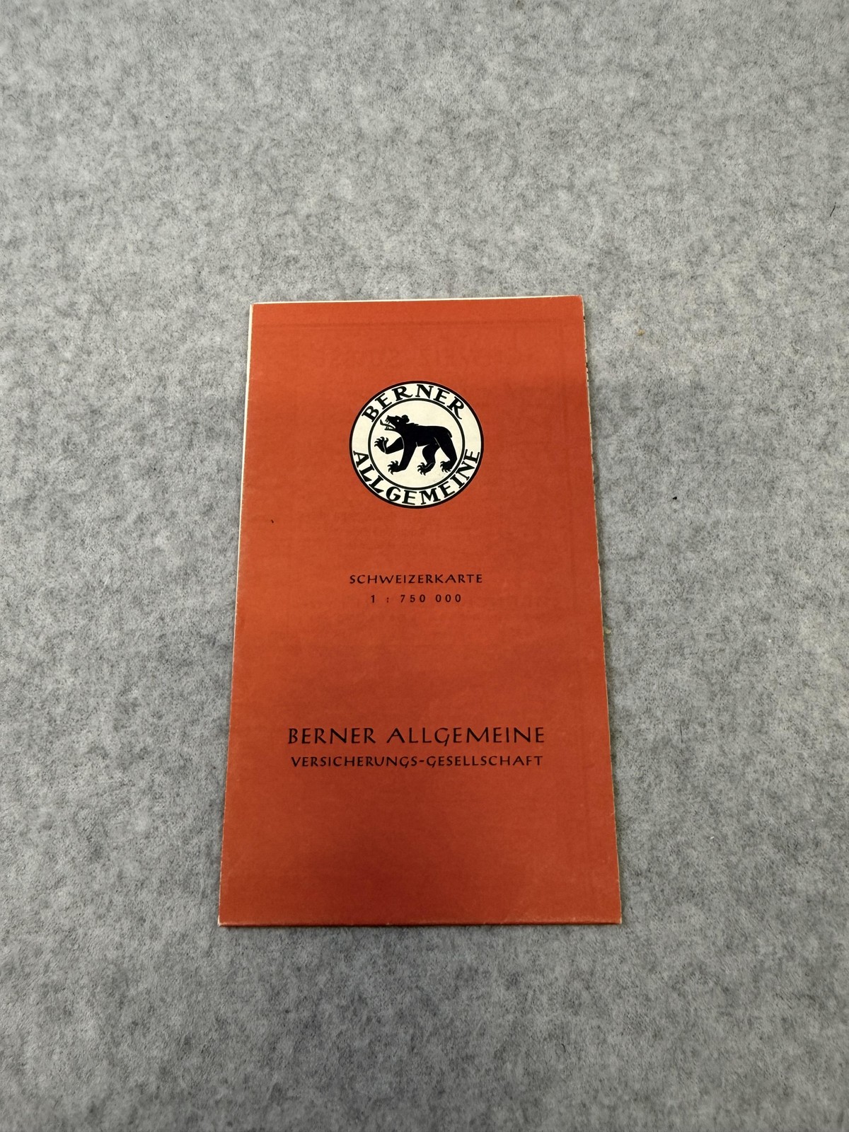 Vintage 1950s Berner Allgemeine Schweiz Suisse Folding Map Swiss 1:750000