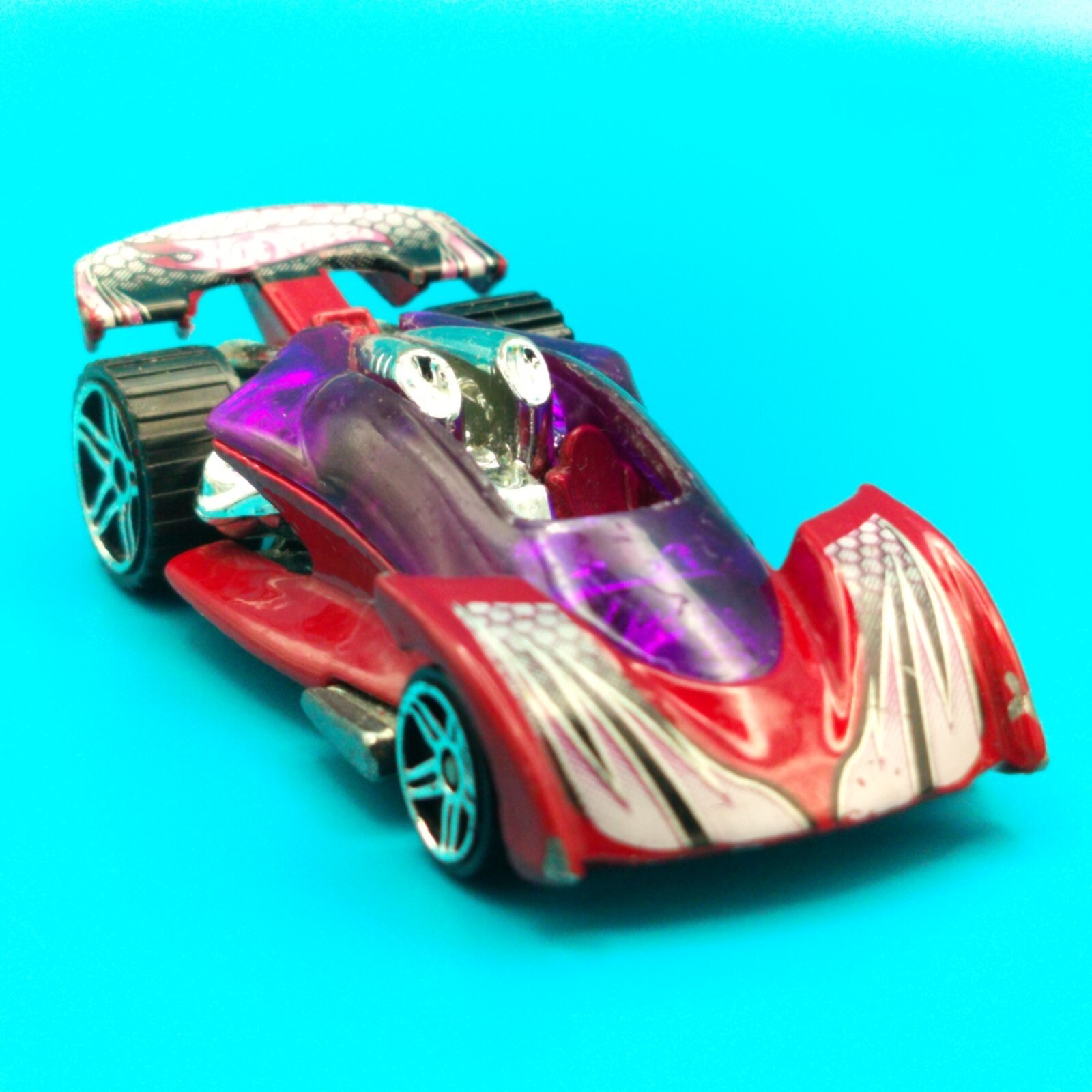 2001 HOT WHEELS OPEN ROAD STER RED & PURPLE 1:64 DIECAST 3" CAR VINTAGE