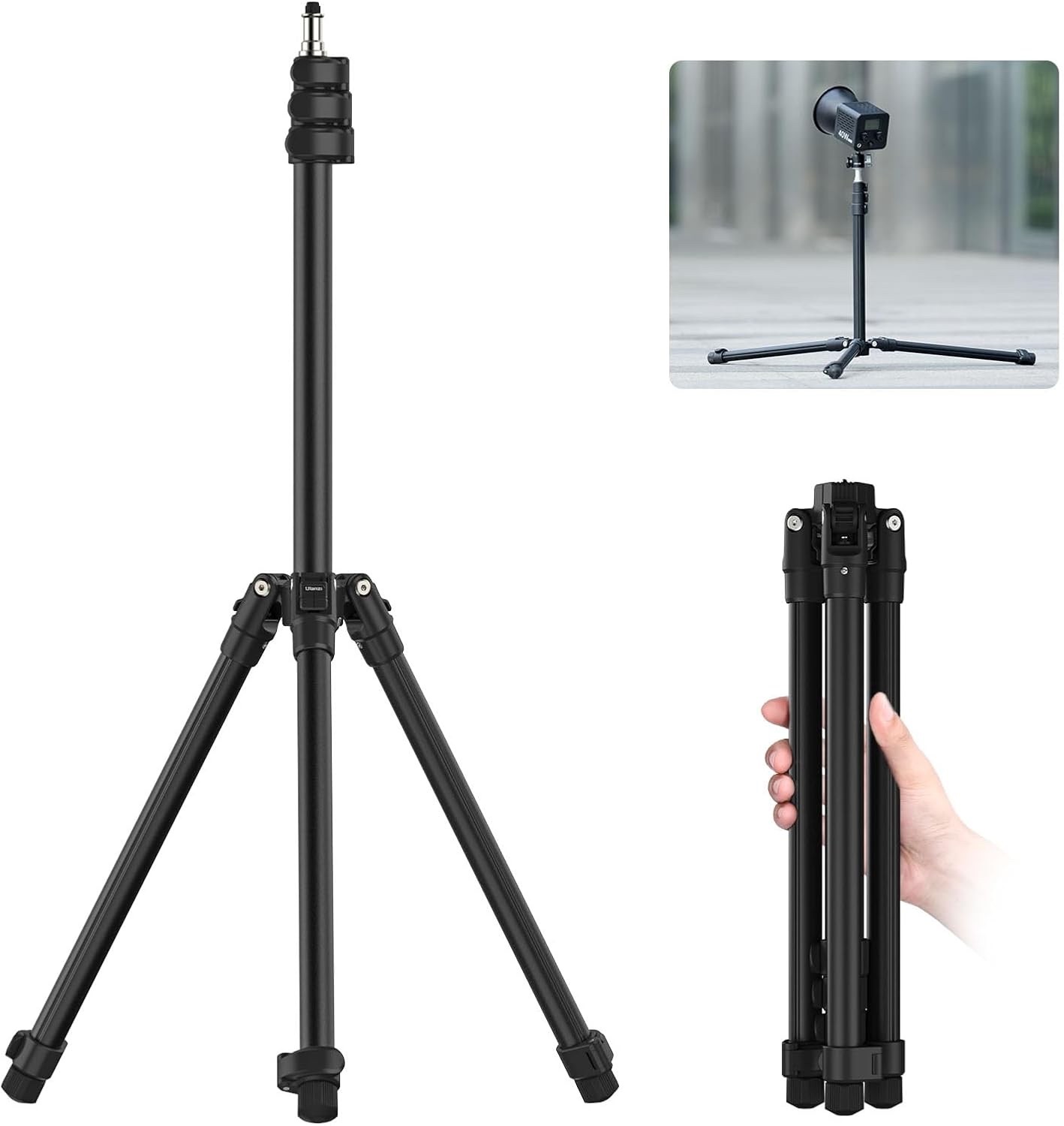 Ulanzi TT43 Extendable Photography Light Stand Adjustable 6.23ft Aluminum Tripod