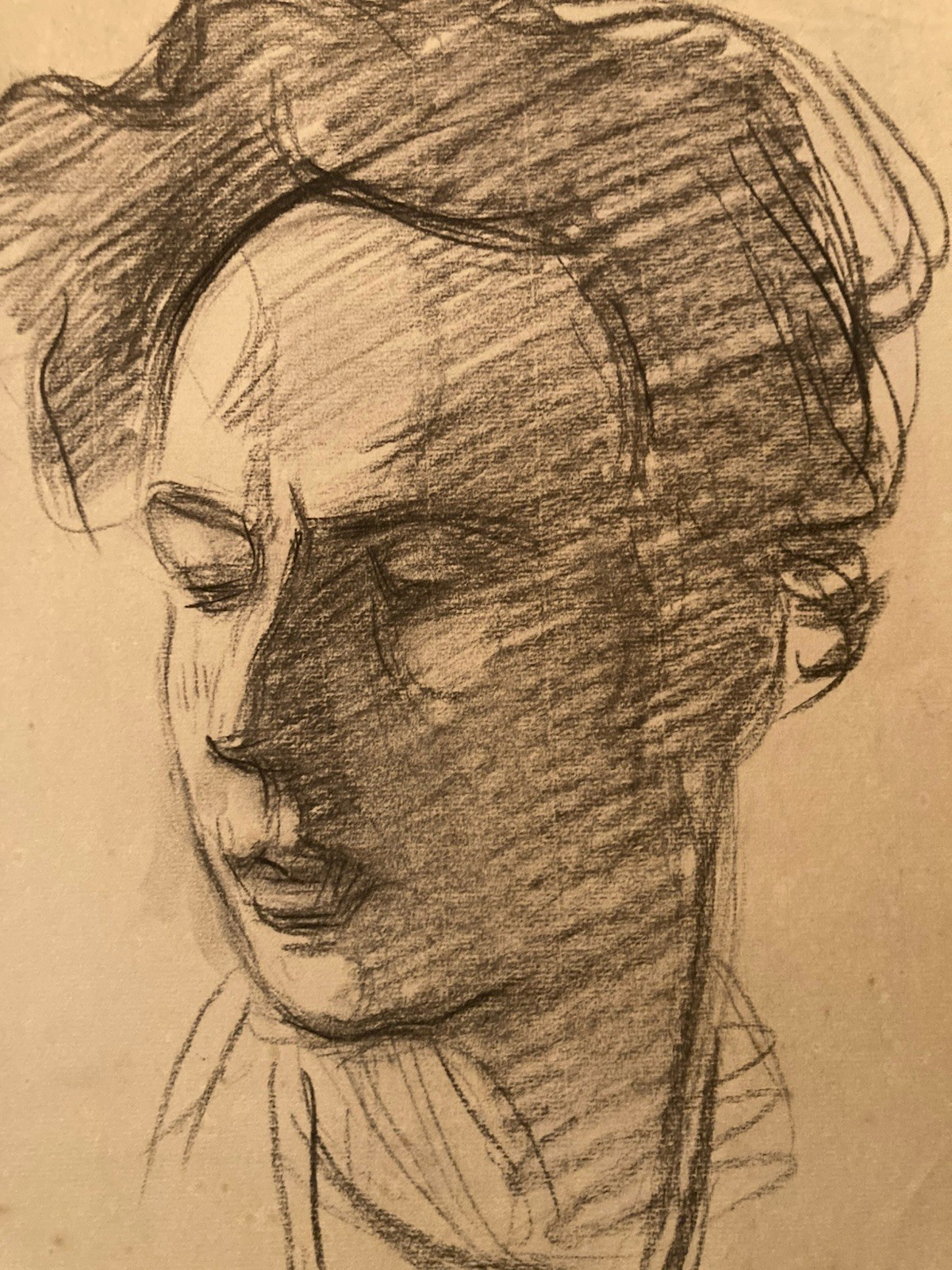 Drawing Woman Cubist Cubism Portrait Antique 1950 To Identify Art Old