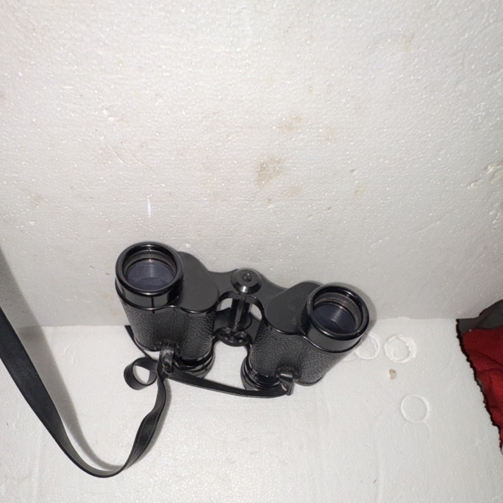 8x30 Compact Binoculars Black Porro Prism Coated Lens Strap Included