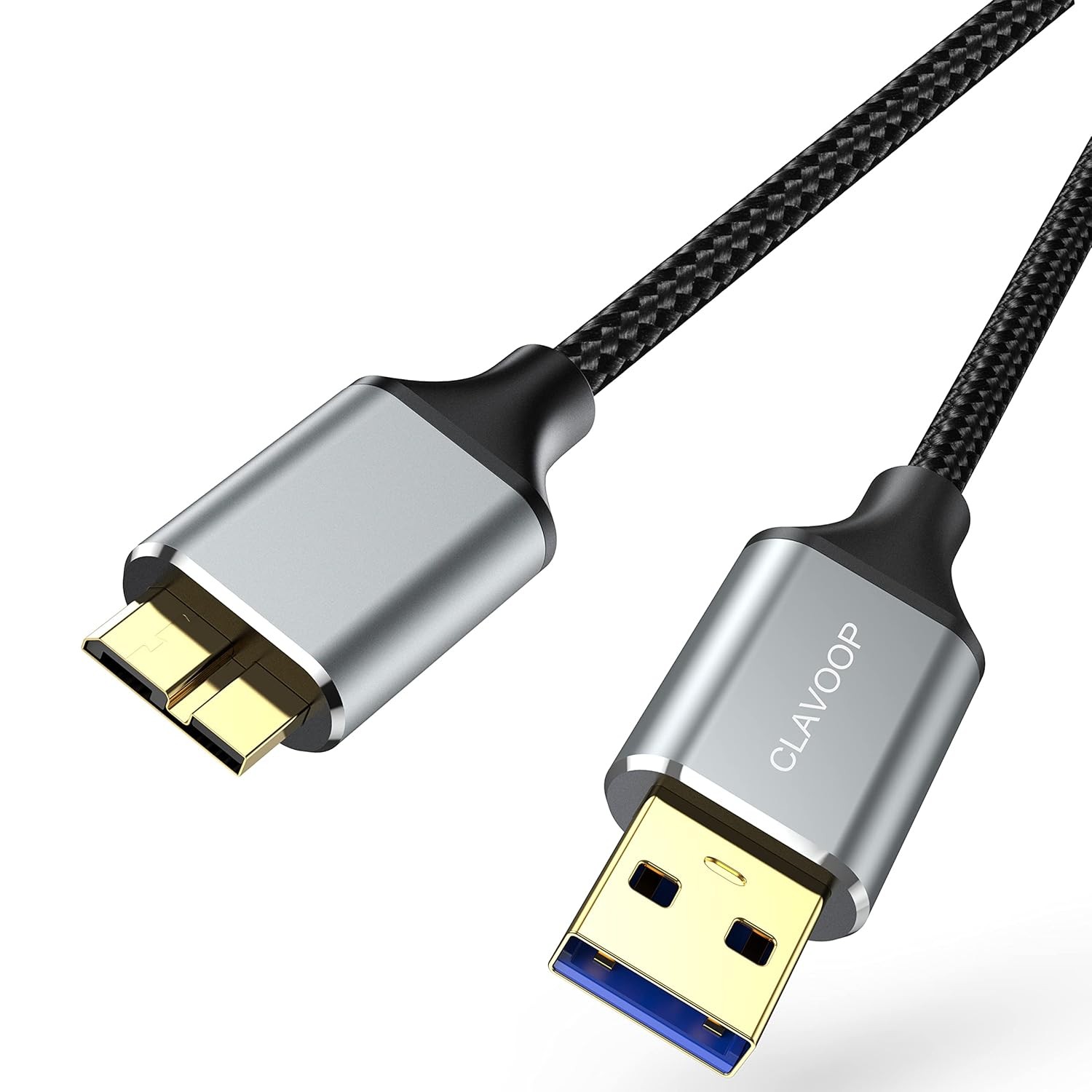 USB 3.0 Micro B Cable 1.5ft – 5Gbps High-Speed USB A to Micro B Hard Drive Cab