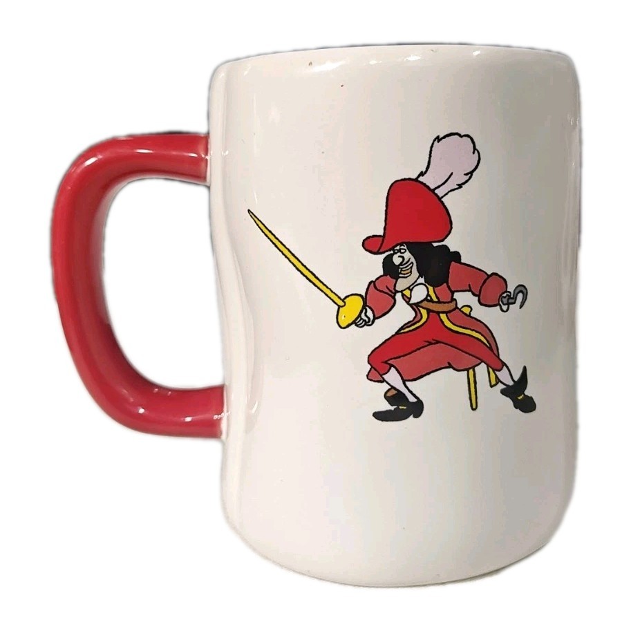 Disney Peter Pan Captain Hook Mug By Rae Dunn Artisan Collection 2 Sided