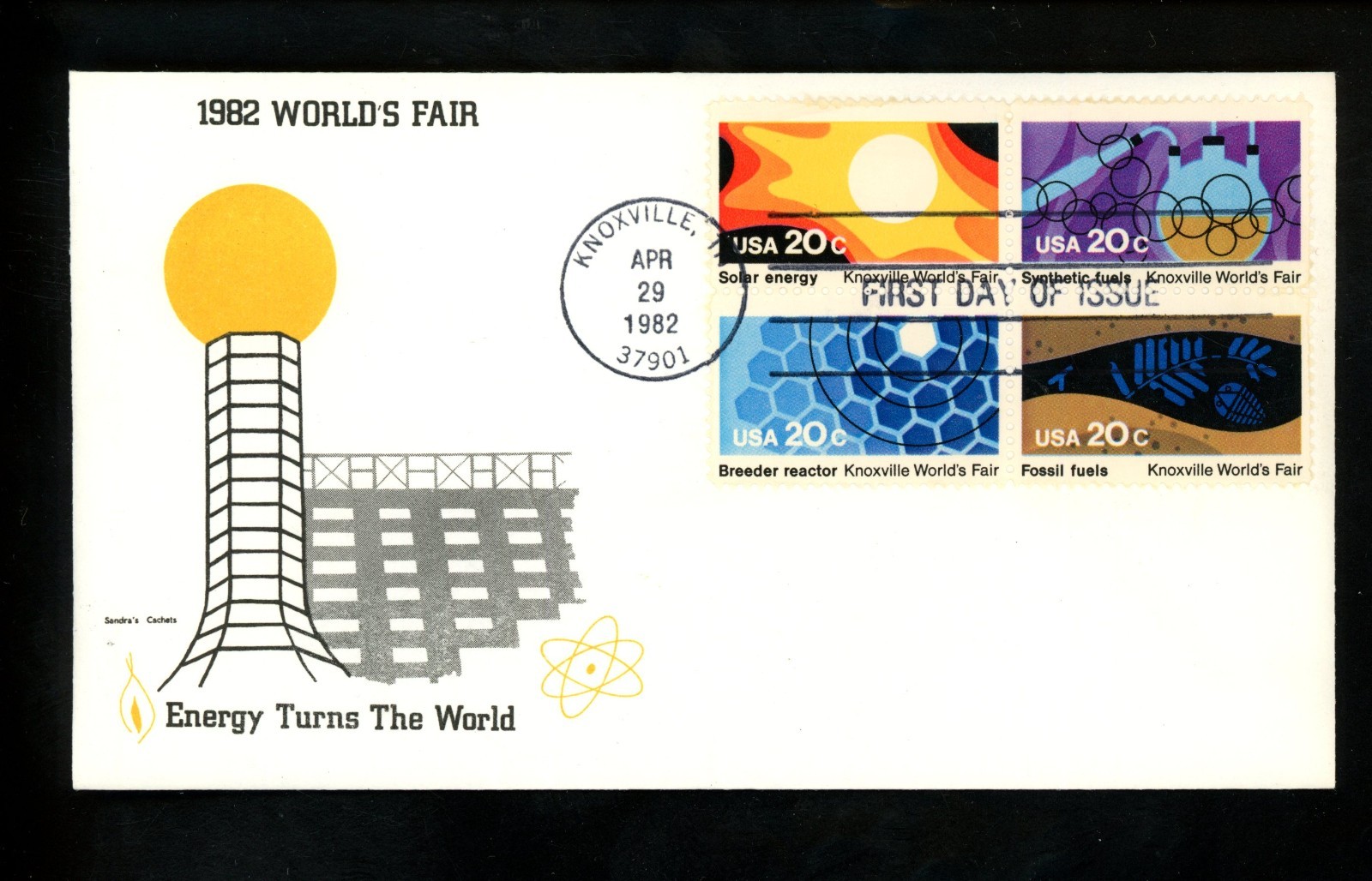 US FDC #2006-2009 Sandra's Cachets 1982 Knoxville TN World's Fair Exposition HC