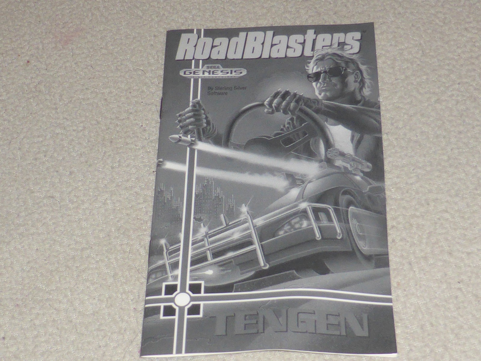 SEGA GENESIS ROADBLASTERS INSTRUCTION MANUAL ONLY TENGEN