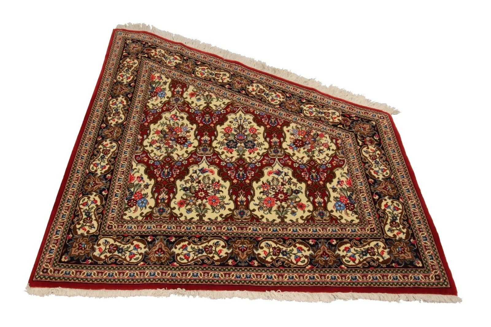 4x4 Rare Vintage Fine Turkish Oriental Rug Gold Handmade Tapestry  c.1950