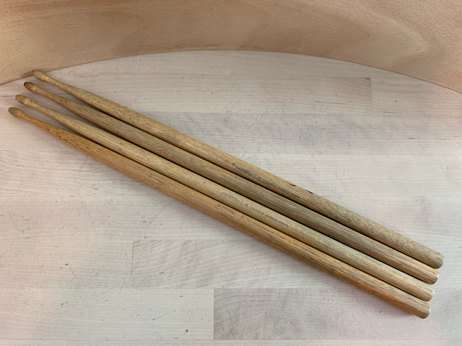 GRETSCH 2D Charlie Persip Signature Model DRUM STICKS Lot of 4x 50s 60s Vtg USA